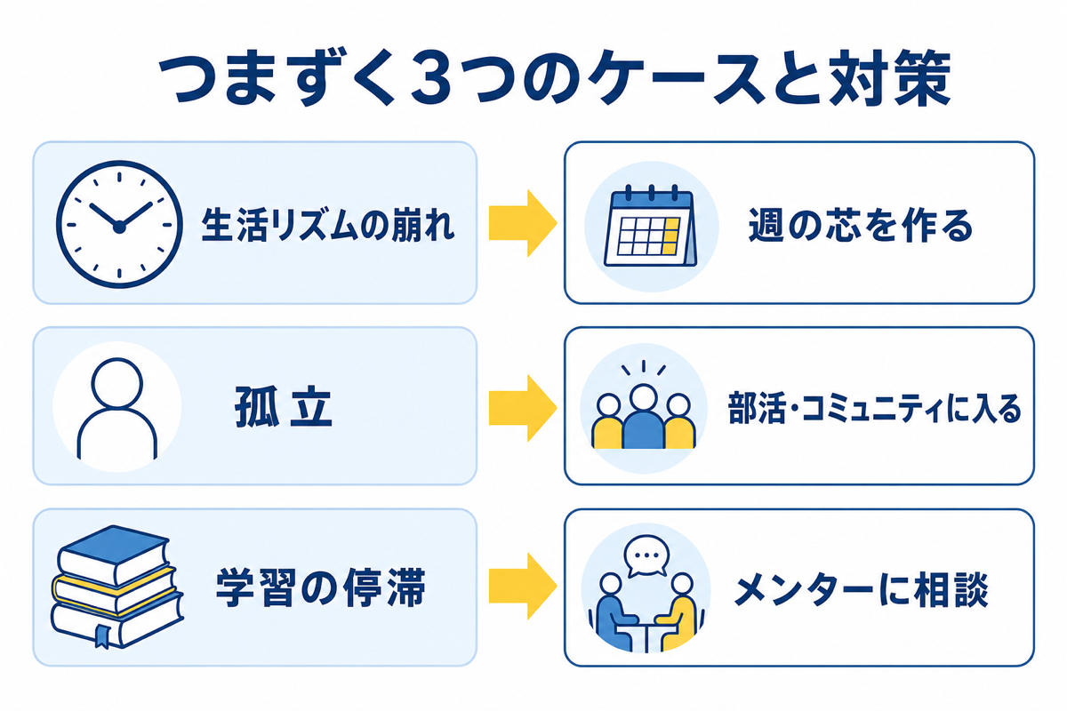 つまずく3つのケースと対策